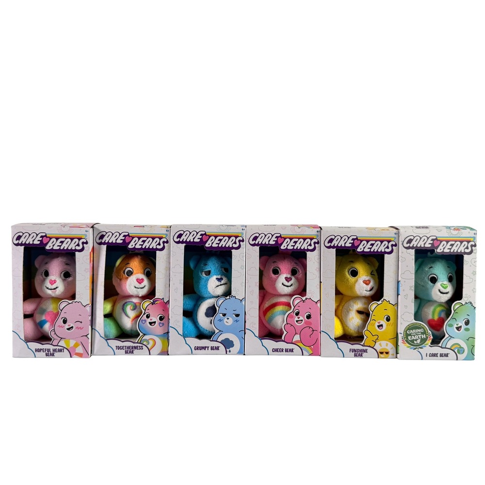 Care Bears Plush Toy Micro (3 inch) Doll Complete‎ 2024 set of 6 Brand New Lot